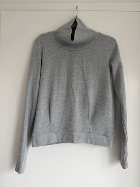 ALO Yoga Grey Funnel Neck Sweater